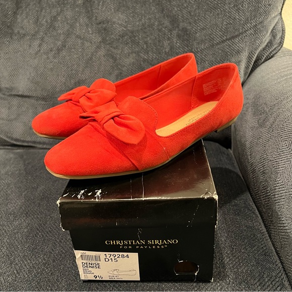 Christian Siriano for Payless Faux Suede Square-Toe Flats Size 9.5 - Picture 2 of 6